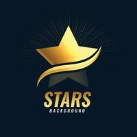 golden Star Hintergrund Design scheinen mögen ein Superstar vektor