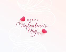 einfach Valentinsgrüße Tag Gruß Design vektor