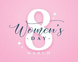 8:e Mars kvinnors dag lyckönskningar bakgrund för kvinnors rätt vektor
