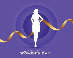 dekorativ International Damen Tag Veranstaltung Karte im Papierschnitt Stil vektor