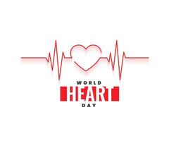 Linie Stil Welt Herz Tag Herz Hintergrund zum medizinisch Unterstützung vektor