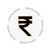 trogen digital pengar begrepp med indisk rupee tecken vektor
