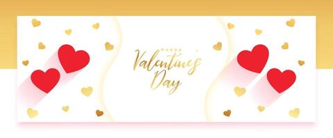 dekorativ glücklich Valentinstag Tag Vorabend Banner Überraschung Liebe Einsen vektor