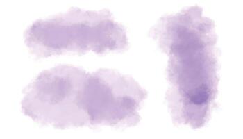 Bürste Schlaganfall Stil lila Farbe Ton Hintergrund im einstellen von drei vektor
