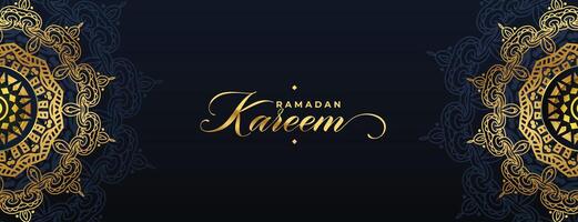 mandala arabicum stil ramadan kareem baner design vektor