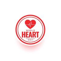 Welt Herz Tag Kardiogramm Hintergrund zum medizinisch Pflege und heilen vektor