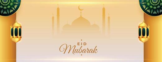 eid al-fitr mubarak muslim festival attraktiv baner design vektor