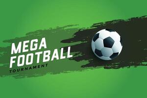 realistisch Fußball Mega Turnier Liga Grün Hintergrund im grungy Stil vektor