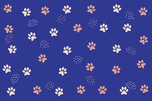 valp och kattunge Tass skriva ut mönster bakgrund för djur-tema design vektor
