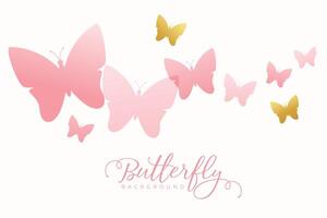 elegant fjärilar svärm dekorativ pastell bakgrund vektor