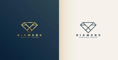 elegant diamant Smycken logotyp mall för företag branding vektor
