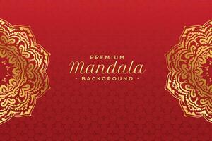 luxuriös golden Mandala dekorativ Design zum Hochzeit oder Einladung vektor