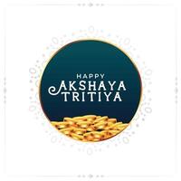 Akshaya tritiya Festival Gruß mit golden Münzen vektor