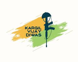 kargil vijay diwas Erfolg Poster mit ein Militär- berühren vektor