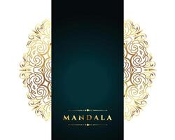 dekorativ gyllene mandala mönster bakgrund för bakgrund design vektor