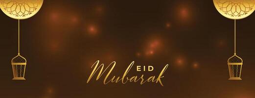 stilvoll eid Mubarak glänzend Banner Design vektor