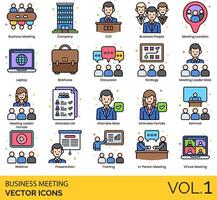 Geschäft Treffen Symbole vektor