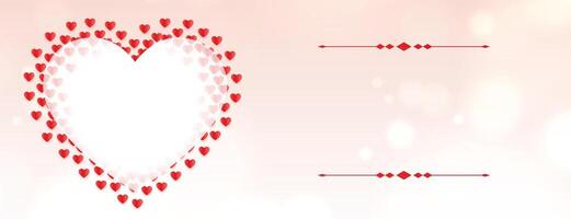 Valentinsgrüße Tag Herzen Banner romantisch Design vektor