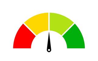 röd grön instrumentbräda takometer isolerat vektor illustration