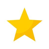 Gold Gelb Kunde Bewertung Star eben Symbol isoliert Vektor Design