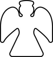 änglar med vingar ikon i linje stil. isolerat på spridning, jul ängel ikon helig ängel tecken för mobil begrepp och hemsida design. symbol, grafik logotyp vektor