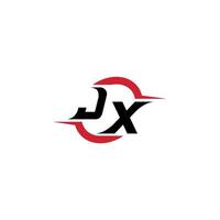 jx Initiale Esport oder Spielen Mannschaft inspirierend Konzept Ideen vektor