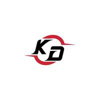 kd Initiale Esport oder Spielen Mannschaft inspirierend Konzept Ideen vektor