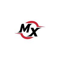 mx Initiale Esport oder Spielen Mannschaft inspirierend Konzept Ideen vektor