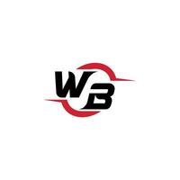 wb Initiale Esport oder Spielen Mannschaft inspirierend Konzept Ideen vektor