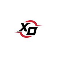 xo Initiale Esport oder Spielen Mannschaft inspirierend Konzept Ideen vektor