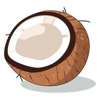 tecknad serie kokos vektor illustration.