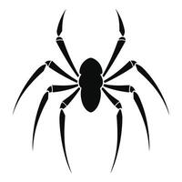 ai generiert Spinne schwarz Silhouette Vektor. vektor