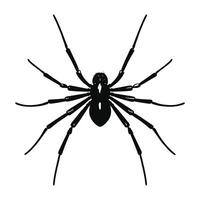 ai generiert Spinne schwarz Silhouette Vektor. vektor