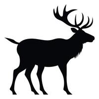 caribou svart silhuett vektor