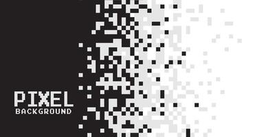 schwarz und Weiß Pixel Hintergrund Design vektor
