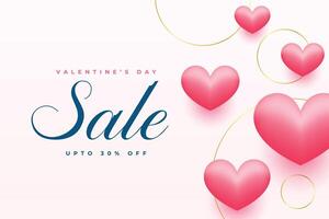 realistisch Valentinsgrüße Tag Verkauf und Rabatt Hintergrund vektor