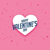 minimal stil valentines dag rosa hälsning kort vektor