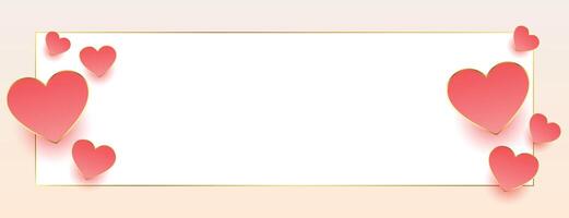 eleganta kärlek hjärtan kort baner med text Plats vektor