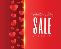 Valentinsgrüße Tag rot Verkauf Hintergrund Design vektor