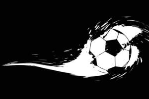 abstrakt Fußball Ball Anstoß dunkel Hintergrund Design vektor