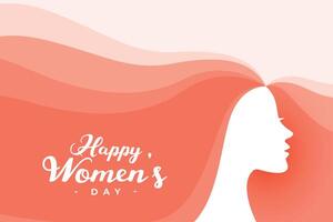 Lycklig kvinnor dag attraktiv firande kort design vektor