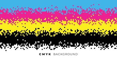 Pixel Hintergrund im cmyk Farben vektor
