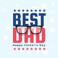 Beste Papa glücklich Vaters Tag Sozial Medien Poster Design vektor