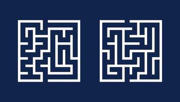 labyrint spel fyrkant mönster baner Upptäck de dold väg vektor