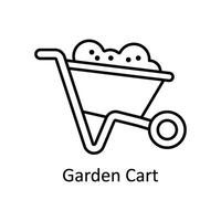 Garten Wagen Vektor Gliederung Symbol Design Illustration. Herstellung Einheiten Symbol auf Weiß Hintergrund eps 10 Datei