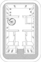 3d illustration av interiör projekt vektor