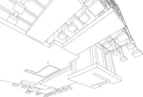 3d illustration av industriell projekt vektor