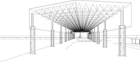 3d Illustration von industriell Projekt vektor