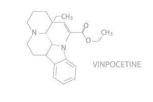 Vinpocetin molekular Skelett- chemisch Formel vektor