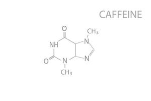 Koffein molekular Skelett- chemisch Formel vektor